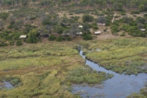 linyanti bush camp aerial shot