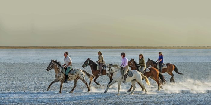 Makgadikgadi Botswana horse riding Dry Pans