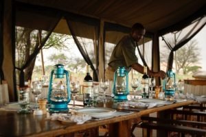 serengeti safari camp dining table