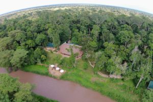 ishasha wilderness camp uganda aerial