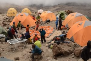 kilimanjaro climbing setup camp