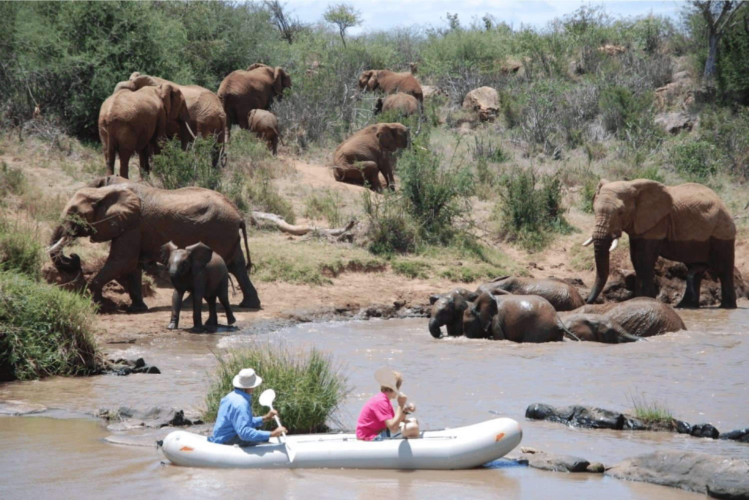 Laikipia Wilderness elephant canoe