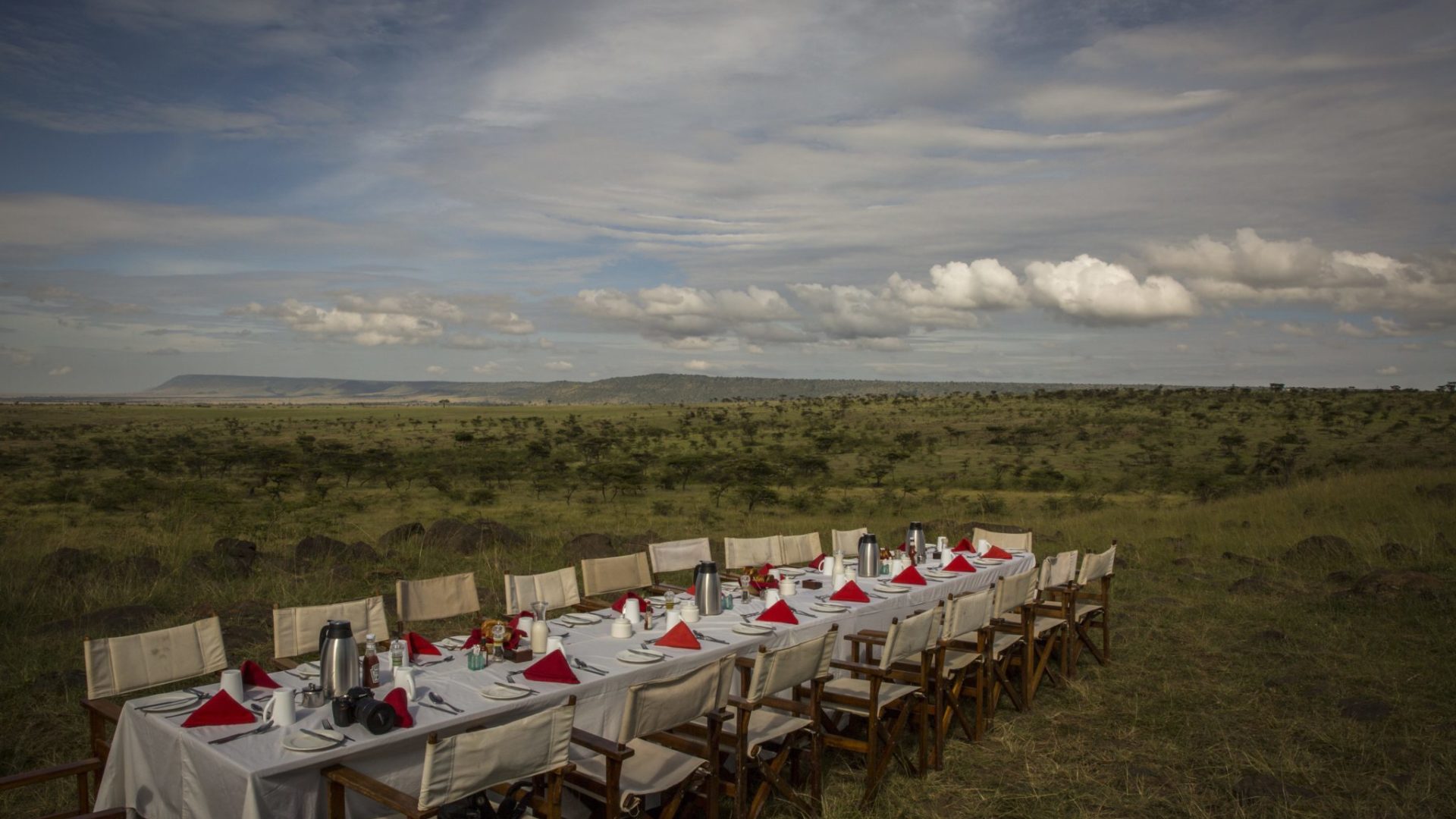Masai Mara Karen Blixen outside dining