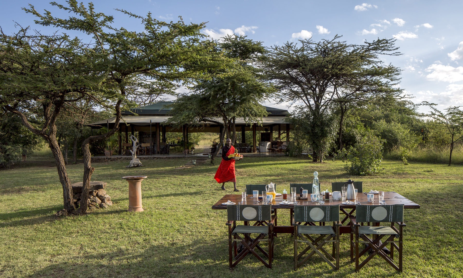 Richards Camp Masai Mara lunch on the lawn 5