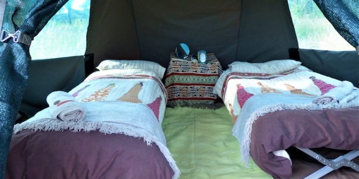 Ride Zimbabwe inside tent