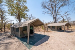 mobile safari botswana luxury tent outside