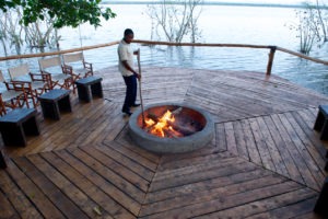 rwanda akagera ruzizi tented camp fire place