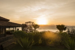 rwanda volanoes virunga lodge sunset