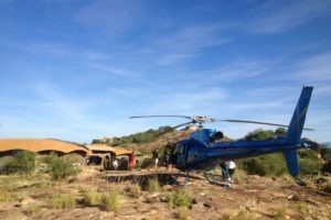 Helicopter and Kudu House Saruni Samburu Kenya