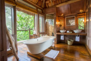 Main room bathroom andBeyond Lake Manyara Tree Lodge