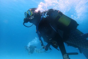 Scuba diving at andBeyond Mnemba Island