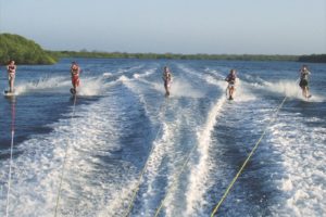 water skiing Manda Bay Lamu kenya Coast